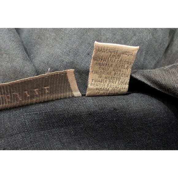 Vintage 90s J.Jill Tunic Top Jacket Black Linen Size Petite Medium PM MP Flaw - Picture 7 of 8